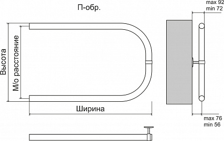 П-обр БШ 500х400 Полотенцесушитель  TERMINUS Клин - фото 3